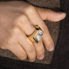14ct Radiant Cut Bold Men's Cocktail Ring