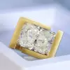 14ct Radiant Cut Bold Men's Cocktail Ring