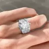5.8ct Oval Cut Dragon Claw Inspired Men's Cocktail Ring