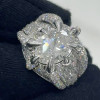 5.8ct Oval Cut Dragon Claw Inspired Men's Cocktail Ring