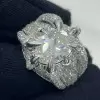 5.8ct Oval Cut Dragon Claw Inspired Men's Cocktail Ring