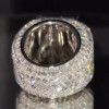 9.5ct Asscher Cut Invisible Set Baguette Shape Men's Ring