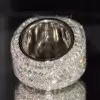 9.5ct Asscher Cut Invisible Set Baguette Shape Men's Ring