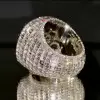 10ct Round Cut Cushion-Shaped Invisible Set Men's Ring