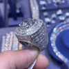10ct Round Cut Cushion-Shaped Invisible Set Men's Ring