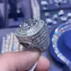 10ct Round Cut Cushion-Shaped Invisible Set Men's Ring