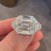 10ct Asscher Cut White Sapphire Men's Ring