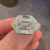 10ct Asscher Cut White Sapphire Men's Ring