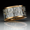 12ctw Baguette Cut White Sapphire Unisex Eternity Ring
