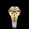 5.6ct Cushion Cut Two Tone Men's Cocktail Ring