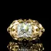 5.6ct Cushion Cut Two Tone Men's Cocktail Ring
