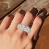 16ctw Round and Baguette Cut Eternity Ring