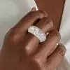 16ctw Round and Baguette Cut Eternity Ring