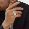 16ctw Round and Baguette Cut Eternity Ring