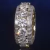 16ctw Round and Baguette Cut Eternity Ring