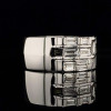 6ctw Baguette Cut White Sapphire Half Eternity Ring