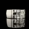 6ctw Baguette Cut White Sapphire Half Eternity Ring