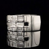 6ctw Baguette Cut White Sapphire Half Eternity Ring