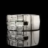 6ctw Baguette Cut White Sapphire Half Eternity Ring