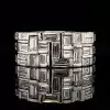6ctw Baguette Cut White Sapphire Half Eternity Ring