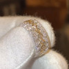 10ctw Princess Cut Two Tone Paved Eternity Ring