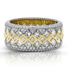 10ctw Princess Cut Two Tone Paved Eternity Ring