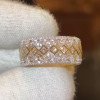 10ctw Princess Cut Two Tone Paved Eternity Ring