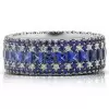 6ctw Princess Cut Blue Sapphire Eternity Ring