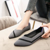 Ash Gray Kint Flat Shoes Ballet Loafers Shoes