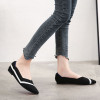 Black Kint Flat Shoes Ballet Loafers Shoes