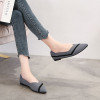 Ash Gray Kint Flat Shoes Ballet Loafers Shoes