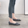 Ash Gray Kint Flat Shoes Ballet Loafers Shoes