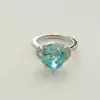 8ct Pear Cut Aquamarine ring in Sterling Silver