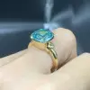 5ct Cushion Cut Aquamarine European Shank Engagement Ring
