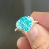 8ct Pear Cut Aquamarine ring in Sterling Silver