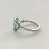 8ct Pear Cut Aquamarine ring in Sterling Silver