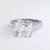 5ct Asscher Cut Cathedral Set Engagement Ring