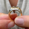 3.8ct Round Cut Machenical Style Modern Engagement Ring