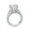 5ct Asscher Cut Cathedral Set Engagement Ring