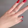 Handmade Delicate Round Cut Sterling Silver Women's Band