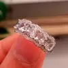 4ct Cushion Cut White Sapphire Wedding Band