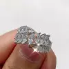 Handmade Marquise Cut 925 Sterling Silver Wedding Band