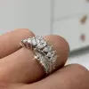 Handmade Marquise Cut 925 Sterling Silver Wedding Band