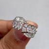 Handmade Marquise Cut 925 Sterling Silver Wedding Band