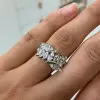 Handmade Marquise Cut 925 Sterling Silver Wedding Band