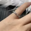 Oval cut White Sapphire Dainty Eternity Ring
