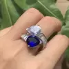 7ctw Pear Cut Two Stone Bypass Cocktail Ring