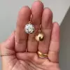 10ctw White Sapphire Ball Back Vintage Drop Earrings