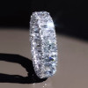 9ctw Radiant Cut White Sapphire Eternity Ring