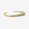 Flush Set Asymmetric Curved Sandblasted Cuff Starry Bangle